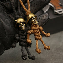 Load image into Gallery viewer, Skeleton Soldier Paracord Keychain