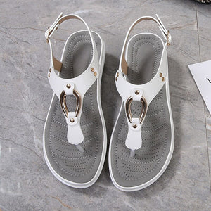 Summer Beach Solid Color Flip Flops For Women