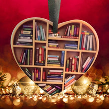 Load image into Gallery viewer, Cute Book Lovers Heart Ornament Bookshelf Decoration