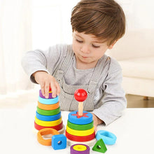 Load image into Gallery viewer, Educational Tower of Matching Building Blocks Toy