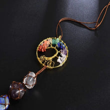 Load image into Gallery viewer, 7 Chakra Stone Healing Crystal Tree of Life Decoration