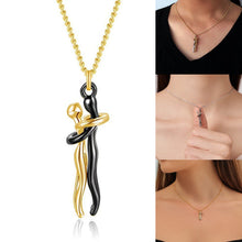 Load image into Gallery viewer, The Tale of Two Lovers Necklace and Earrings,Couple hug necklace