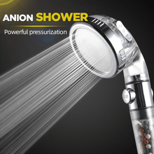 Load image into Gallery viewer, 3 Mode High-Pressure Ionic Filtration Water Saving Shower Head