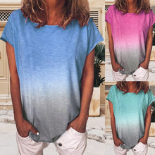 Load image into Gallery viewer, Gradient Rainbow Print T-shirt