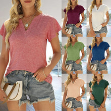 Load image into Gallery viewer, V-neck Short-Sleeved Tuxedo Casual T-shirt