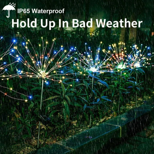 Waterproof  Solar Garden Fireworks Lamp