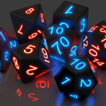 Load image into Gallery viewer, Polyhedral Glowing Game Dice Set (7 pcs)