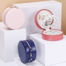 Load image into Gallery viewer, Three layers round portable jewelry box