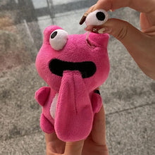 Load image into Gallery viewer, Cute Plush Animal Keychain Sticking out Tongue Frog