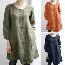 Load image into Gallery viewer, Cotton Linen Button Shirt