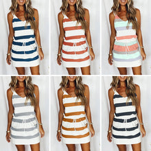 Load image into Gallery viewer, Suspender Striped Dress