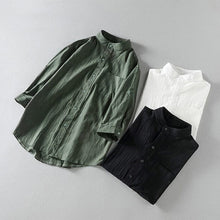 Load image into Gallery viewer, Short Sleeve Linen Shirt