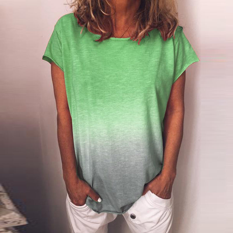 Gradient Rainbow Print T-shirt