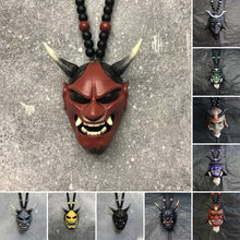 Load image into Gallery viewer, Japanese Oni Mask Car Rear View Mirror Ornament