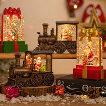 Load image into Gallery viewer, Christmas Crystal Floating Snow Train Light