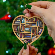 Load image into Gallery viewer, Cute Book Lovers Heart Ornament Bookshelf Decoration