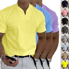 Load image into Gallery viewer, Short-sleeved V-neck Athletic T-shirt