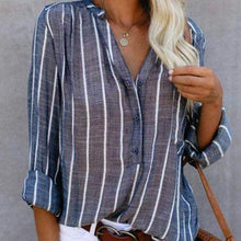 Load image into Gallery viewer, Simple Fashion Print Striped Shirt