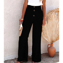 Load image into Gallery viewer, Cotton and Linen Elastic Wide Leg Pants