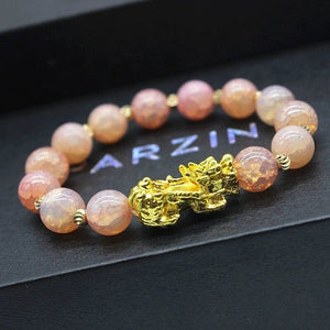 3D Hard Gold 99 Obsidian Sand Gold Pixiu Bracelet🤩