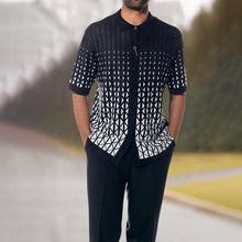 Load image into Gallery viewer, Two Piece Short Sleeve Print Walking Suit Set