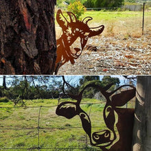 Load image into Gallery viewer, Outdoor Garden Farm Peeping Goat Metal Artwork Indoor Decoration