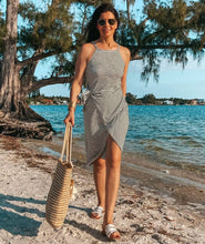 Load image into Gallery viewer, CASUAL SLEEVELESS STRIPED MIDI DRESSES