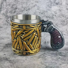 Load image into Gallery viewer, Stainless Steel Bullet Pattern Beer Mug