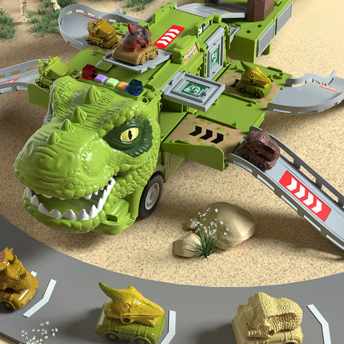🦖New Dinosaur Transforming Engineering Truck Track Toy Set