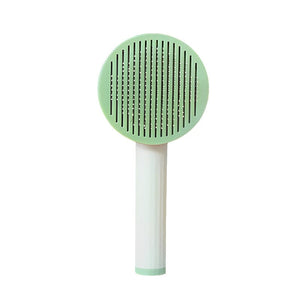 2-in-1 cleansing pet hair removal brush