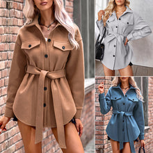 Load image into Gallery viewer, Fashionable Tie Wool Coat