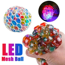 Load image into Gallery viewer, Rainbow Squeeze Ball Mesh Ball