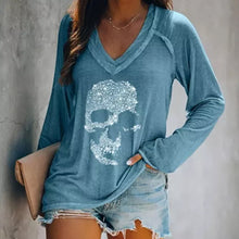 Load image into Gallery viewer, Retro Skull Long Sleeve Shirts
