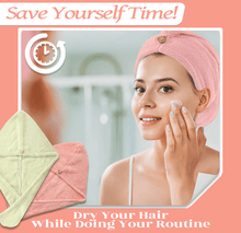 Load image into Gallery viewer, Eco Friendly Super Absorbent Hair Towel Wrap