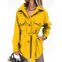 Load image into Gallery viewer, Women Fashion Slit Neck Casual Woolen Coats