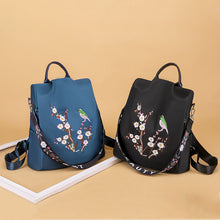 Load image into Gallery viewer, Embroidered Anti-theft Backpack