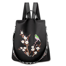 Load image into Gallery viewer, Embroidered Anti-theft Backpack