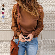 Load image into Gallery viewer, Women&#39;s Crew Neck Waffle Grace Panel T-Shirt