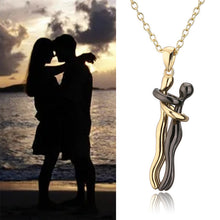 Load image into Gallery viewer, The Tale of Two Lovers Necklace and Earrings,Couple hug necklace