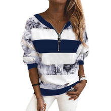 Load image into Gallery viewer, Printed V-Neck Pullover T-Shirt