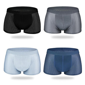 Breathable Men Ice Silk Boxer, Honeycomb Ventilation Design