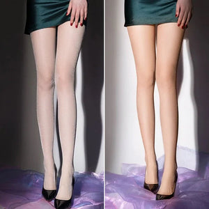 Pearlescent Silk Stockings Sexy Nylon Pantyhose