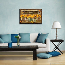 Load image into Gallery viewer, Butterfly Sunflowers Wall Art