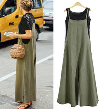Load image into Gallery viewer, Summer Ladies Casual Loose Solid Tank Jumpsuit