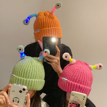 Load image into Gallery viewer, 🐸Winter Parent-Child Cute Glowing Little Monster Knit Hat