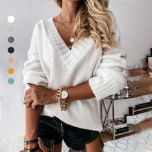 Load image into Gallery viewer, Women's Solid Color Pullover Sweater