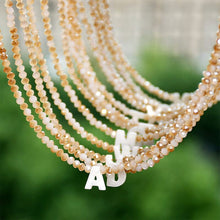 Load image into Gallery viewer, Beaded Shell Letter Necklace