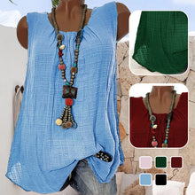Load image into Gallery viewer, Comfortable Casual Round Neck Sleeveless T-Shirt