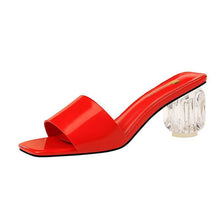 Load image into Gallery viewer, Transparent Chunky Comfortable Open Toe Slip Sandals