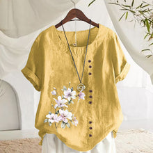 Load image into Gallery viewer, Floral Cotton Linen Shirt